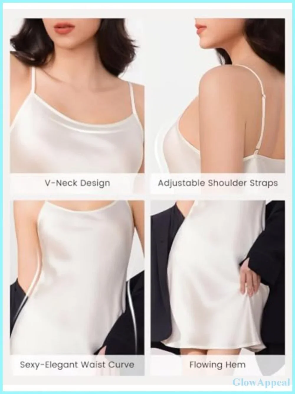 100% Mulberry Silk Nightgown Women Luxury Sleepwear Chemise